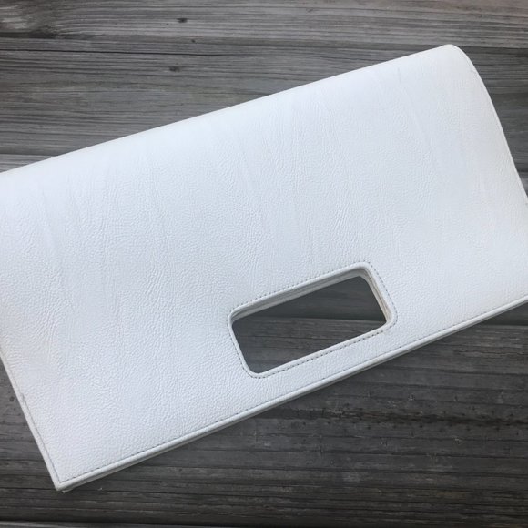 Charming Charlie Women Clutch Bag Purse White Read - Picture 4 of 13